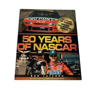 50 Years of NASCAR Racing Book. Hardcover. 192 Pages. Spine Needs Glued Has Name